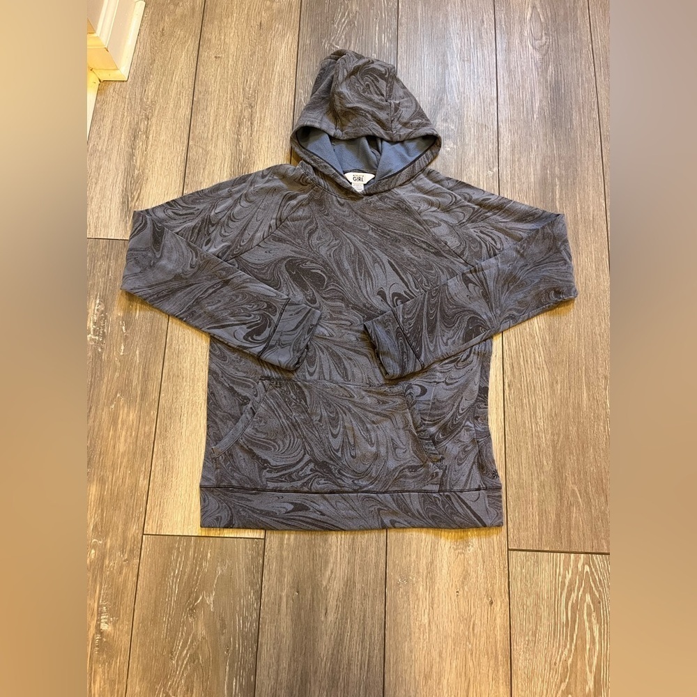 Athleta Girl In Your Element 2.0 Hoodie Sumi Marble Blue XXL / 16
